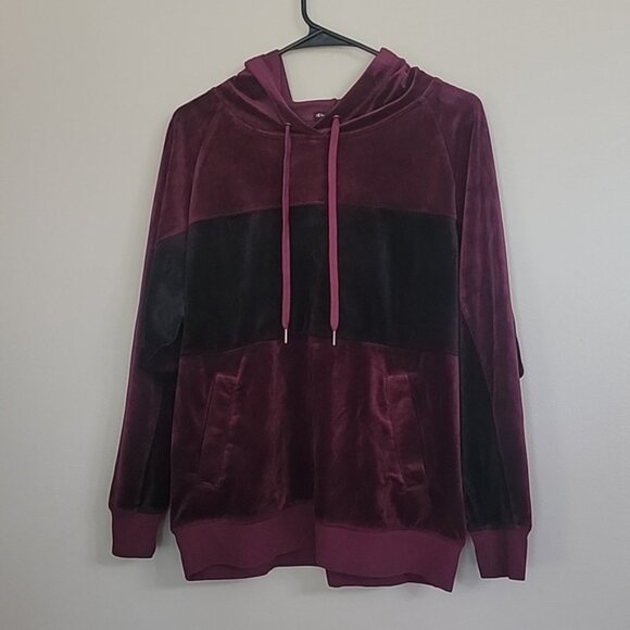 Champion Maroon And Black Hoodie Pull Over Jacket Size M - Picture 1 of 6